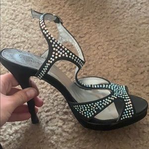 Camille La Vie Black with AB stone heels